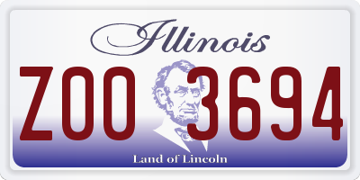 IL license plate Z003694