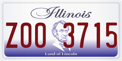 IL license plate Z003715