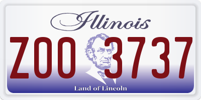 IL license plate Z003737
