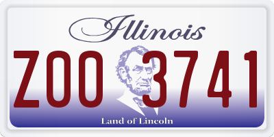 IL license plate Z003741
