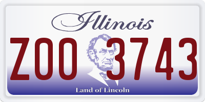 IL license plate Z003743