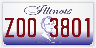 IL license plate Z003801