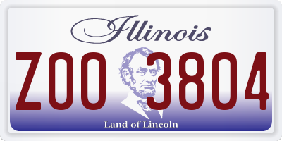 IL license plate Z003804