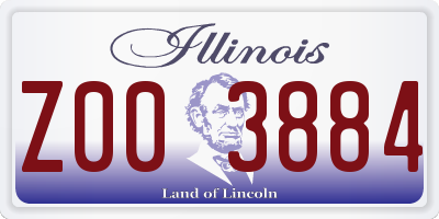 IL license plate Z003884