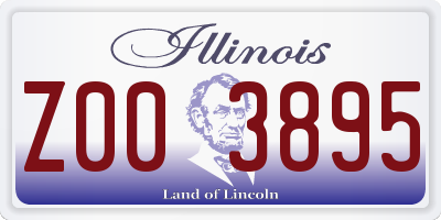 IL license plate Z003895
