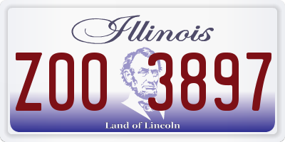 IL license plate Z003897