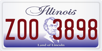 IL license plate Z003898