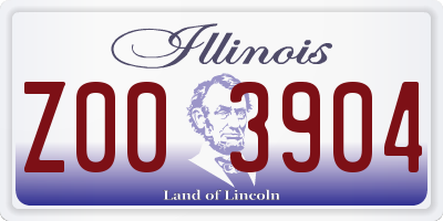 IL license plate Z003904
