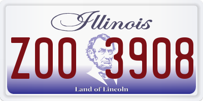 IL license plate Z003908
