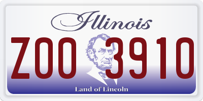 IL license plate Z003910