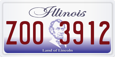 IL license plate Z003912
