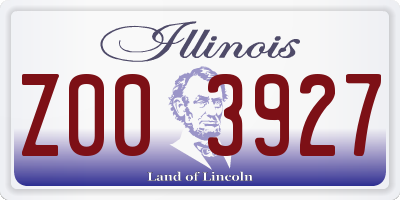 IL license plate Z003927