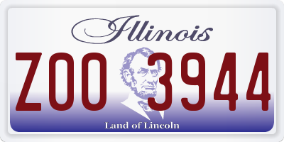 IL license plate Z003944