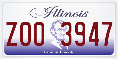 IL license plate Z003947