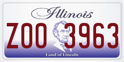 IL license plate Z003963