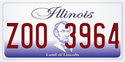 IL license plate Z003964