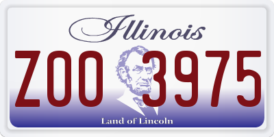 IL license plate Z003975