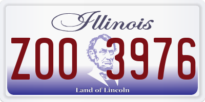IL license plate Z003976