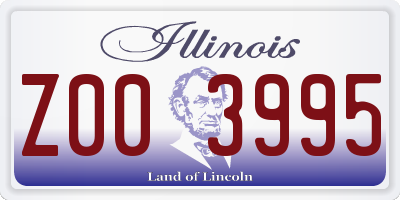 IL license plate Z003995