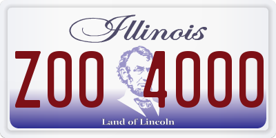 IL license plate Z004000