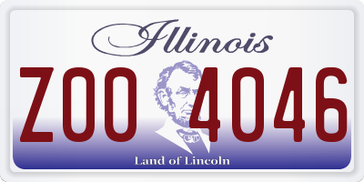 IL license plate Z004046