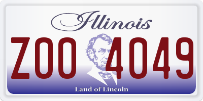 IL license plate Z004049