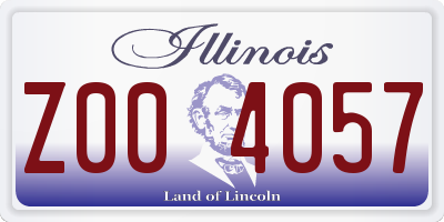 IL license plate Z004057