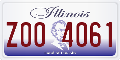IL license plate Z004061