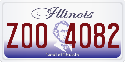 IL license plate Z004082