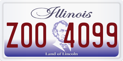 IL license plate Z004099