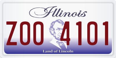 IL license plate Z004101