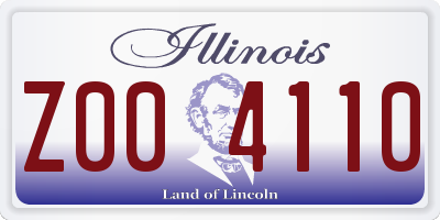 IL license plate Z004110