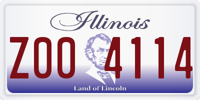 IL license plate Z004114