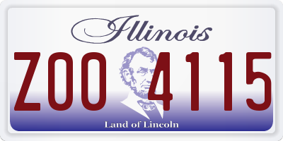 IL license plate Z004115