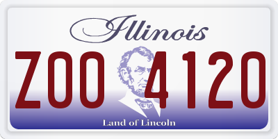 IL license plate Z004120