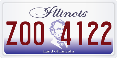 IL license plate Z004122