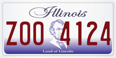 IL license plate Z004124