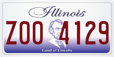 IL license plate Z004129