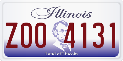 IL license plate Z004131