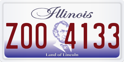 IL license plate Z004133