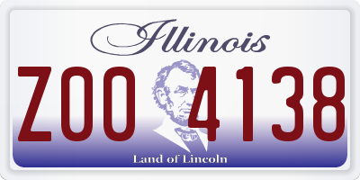 IL license plate Z004138
