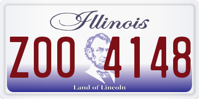 IL license plate Z004148