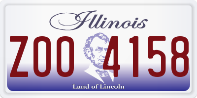 IL license plate Z004158