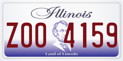 IL license plate Z004159
