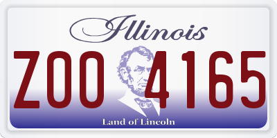 IL license plate Z004165