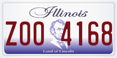 IL license plate Z004168