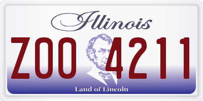 IL license plate Z004211