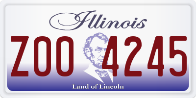 IL license plate Z004245