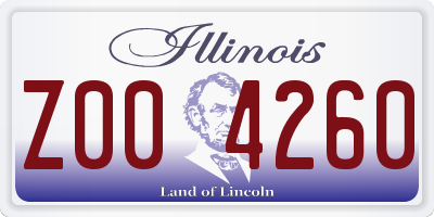 IL license plate Z004260