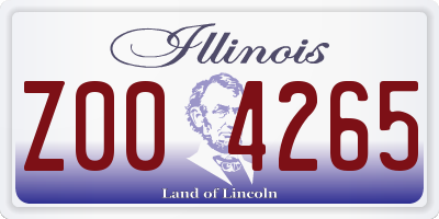 IL license plate Z004265
